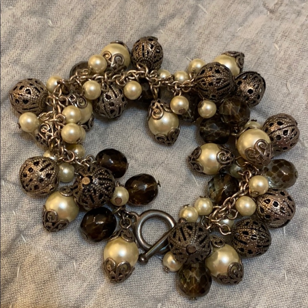 White House Black Market silver toned bracelet